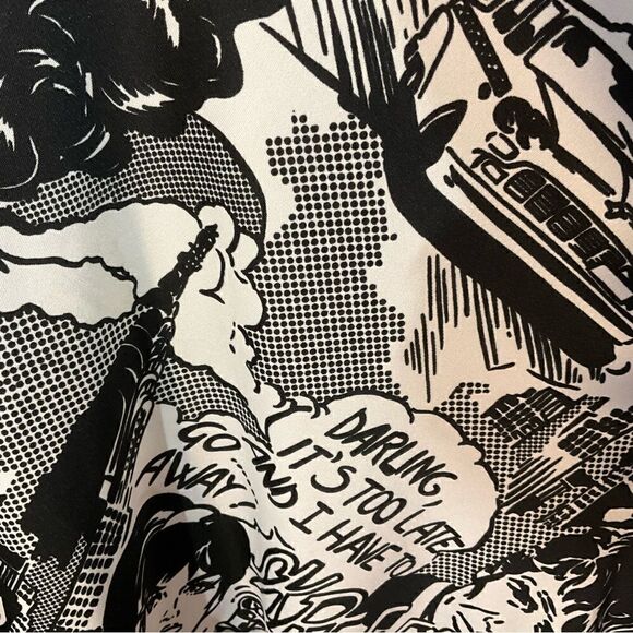 Just in Time USA Pop Art Lichtenstein Skater Dress, S/P. So cool! - Picture 16 of 16